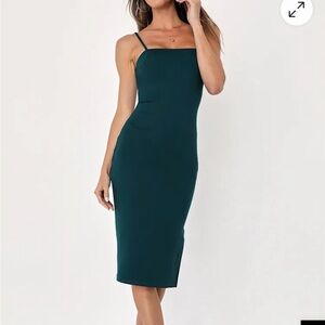 Lulu's Teal Midi Dress